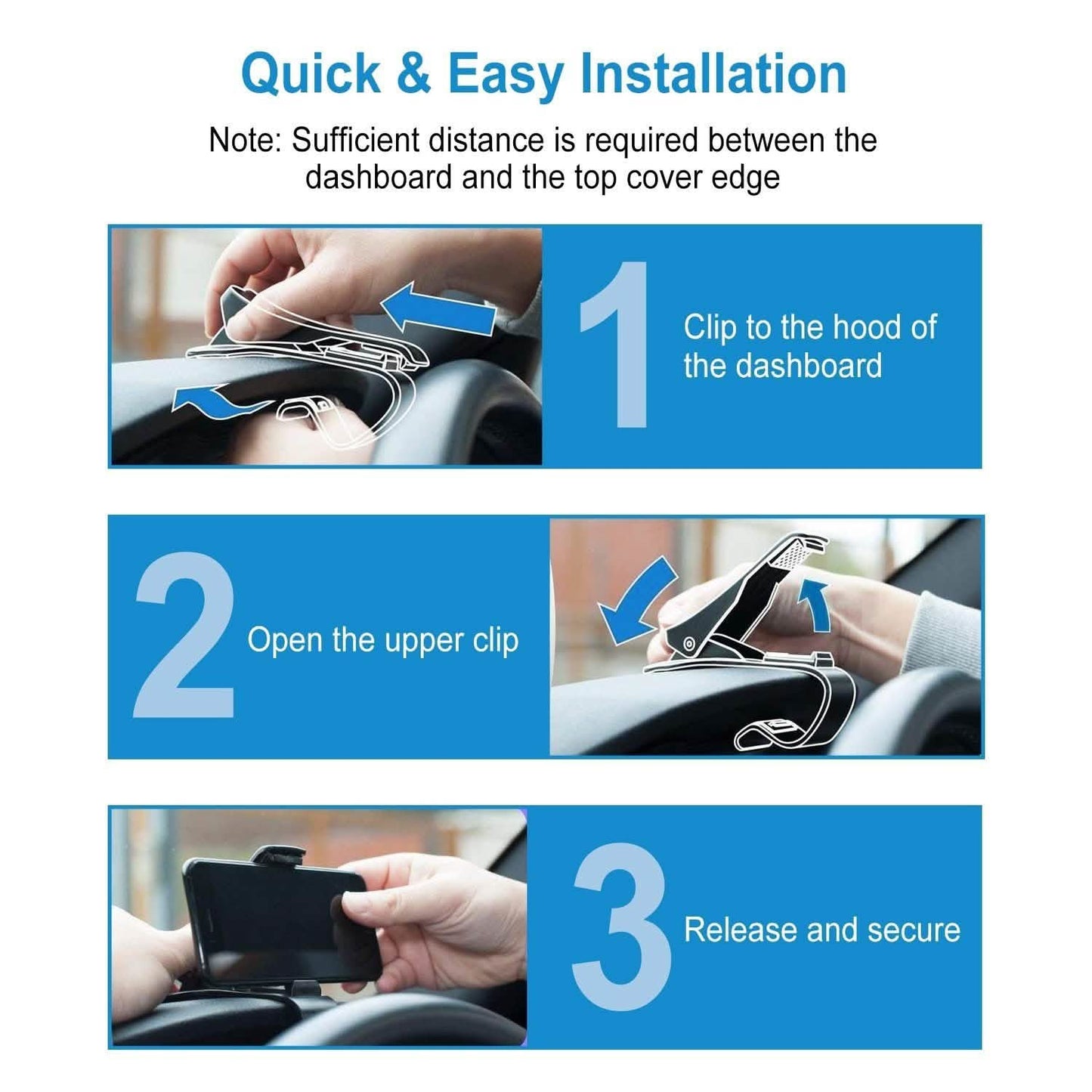 Car Phone Mount Non-Slip Dashboard Phone Holder DailySale