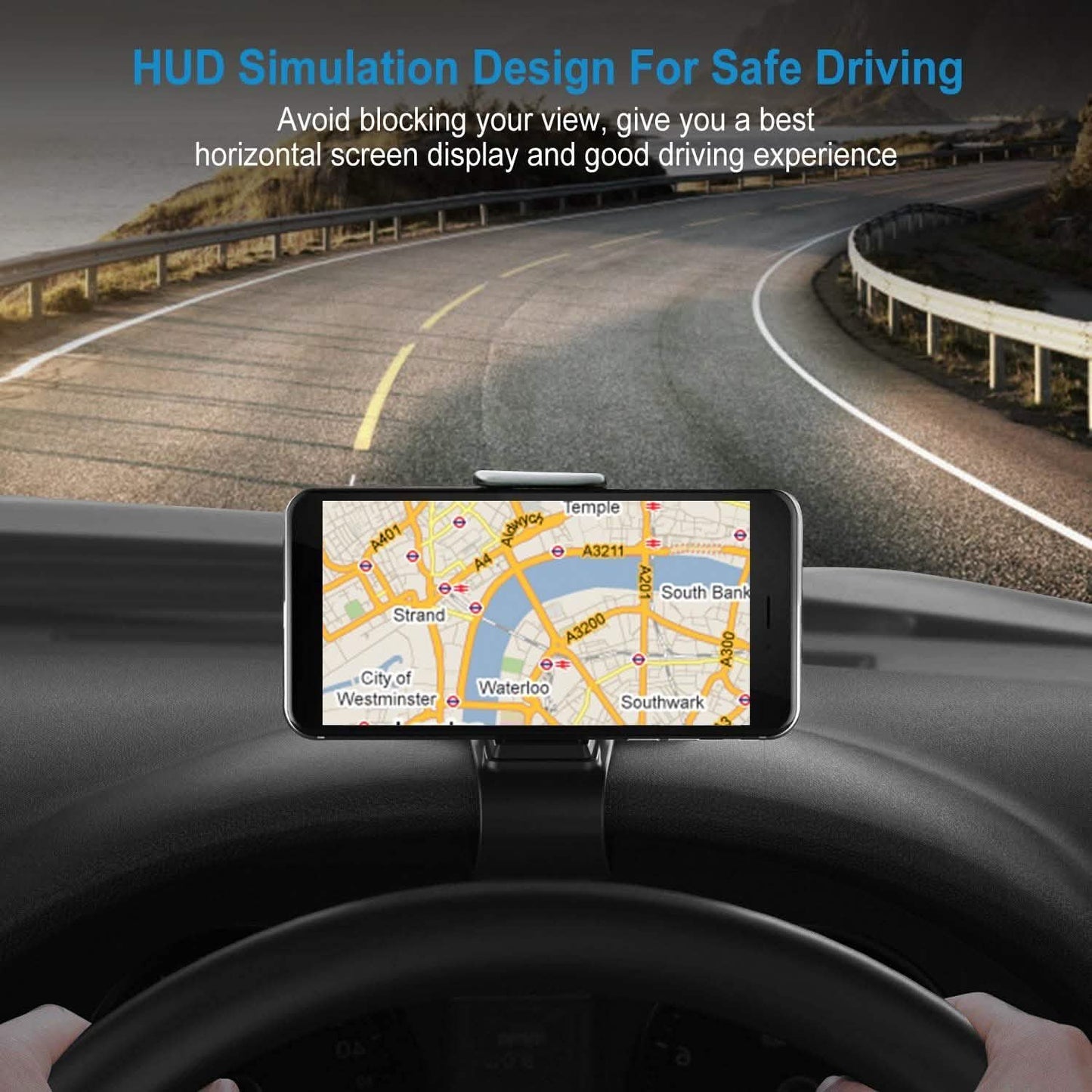 Car Phone Mount Non-Slip Dashboard Phone Holder DailySale