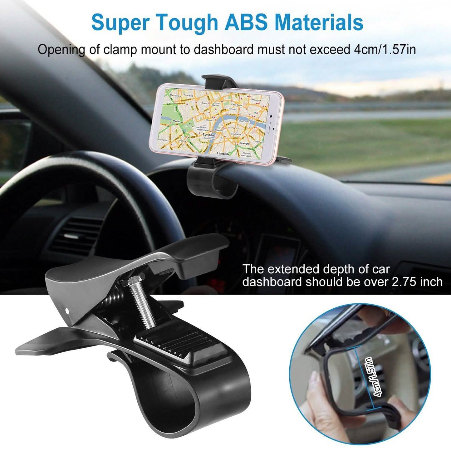Car Phone Mount Non-Slip Dashboard Phone Holder DailySale
