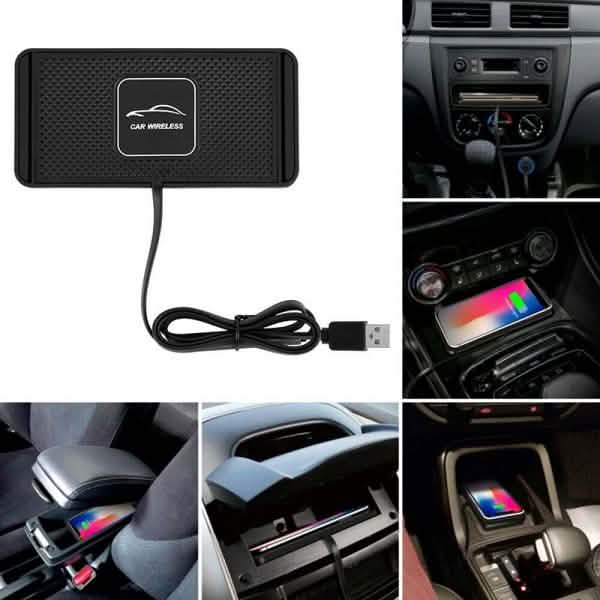 Car QI Wireless Phone Charger Non Slip Pad Mat Fast Charging DailySale