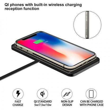 Car QI Wireless Phone Charger Non Slip Pad Mat Fast Charging DailySale