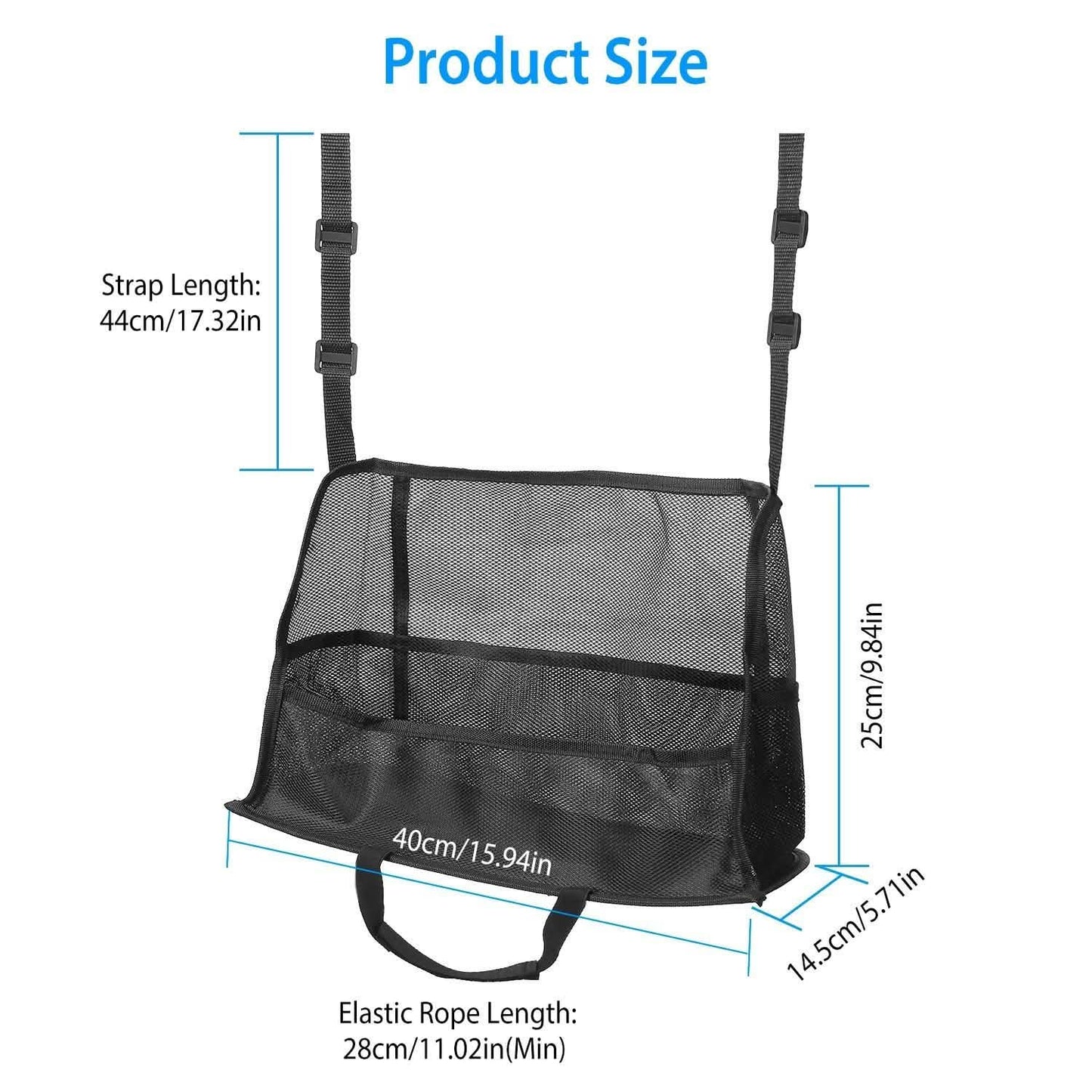 Car Storage Netting Pouch Seat Side Storage Mesh Organizer Bag DailySale