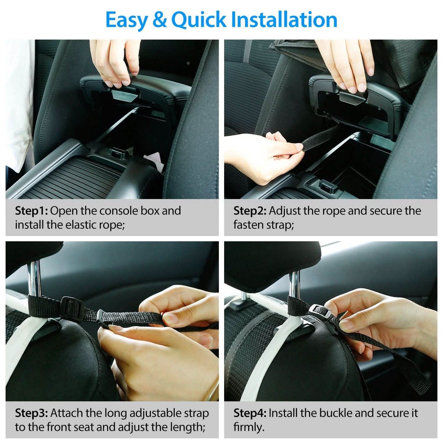 Car Storage Netting Pouch Seat Side Storage Mesh Organizer Bag DailySale