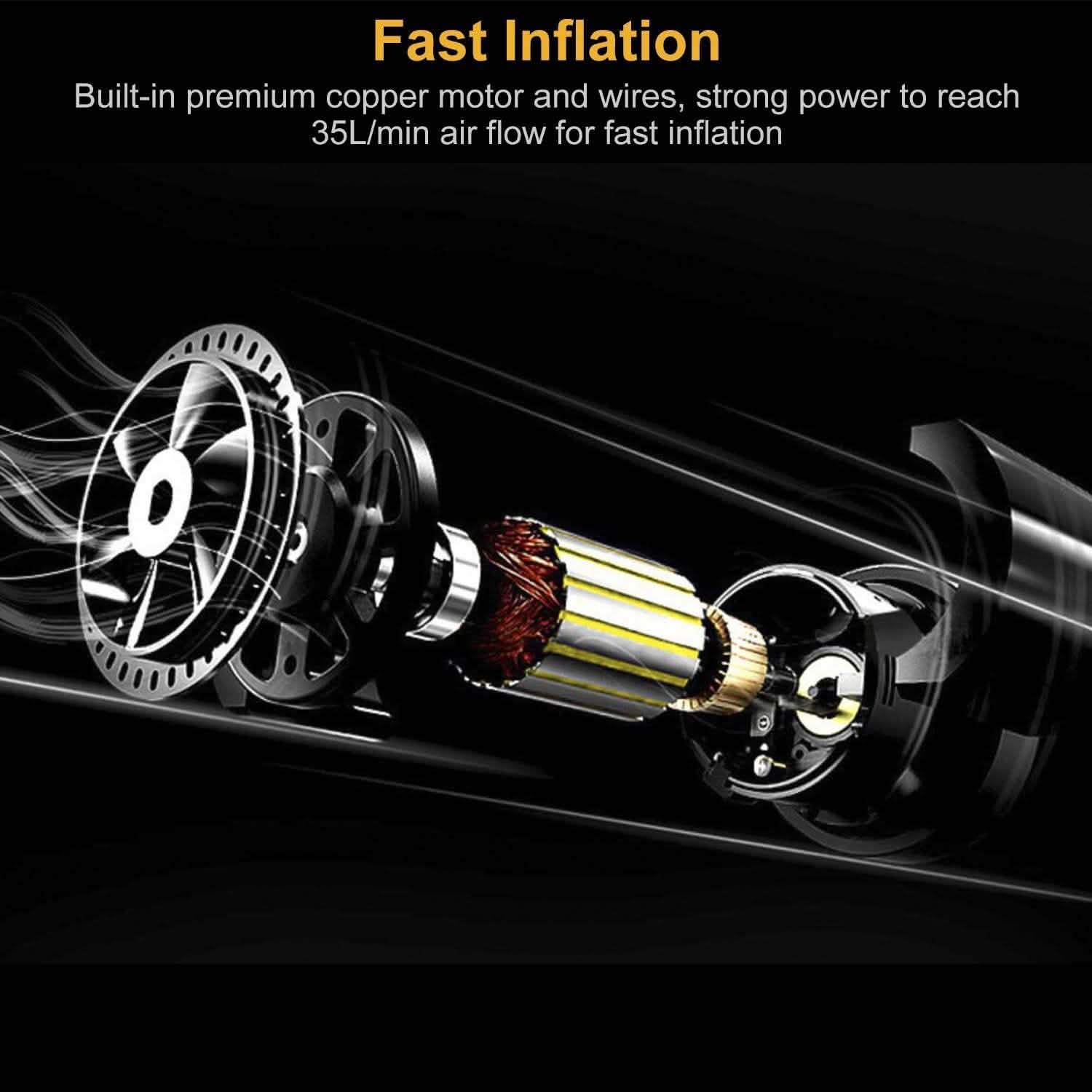 Car Tire Air Pump Portable Air Compressor Pump DailySale