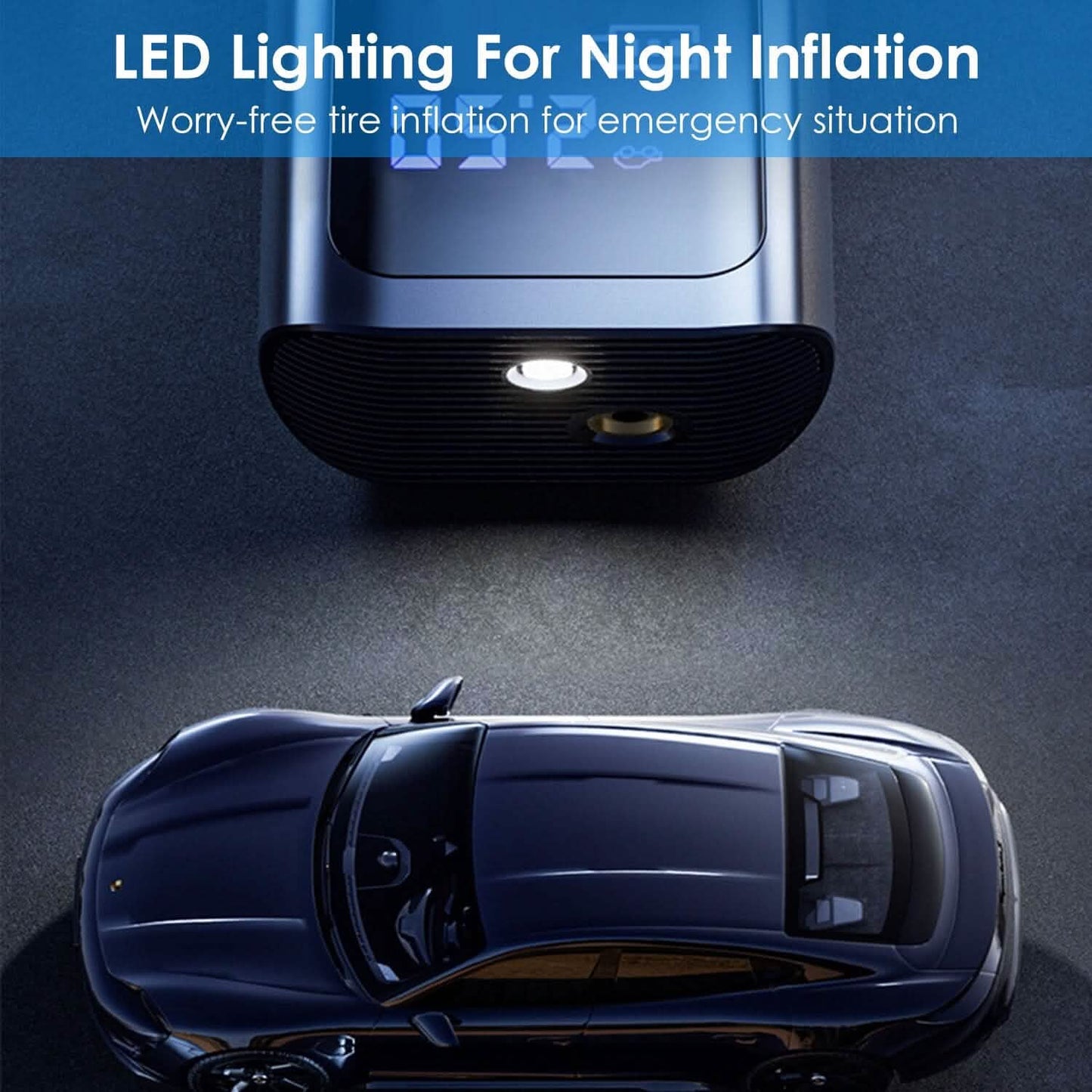 Car Tire Inflator Corded with LED Light DailySale