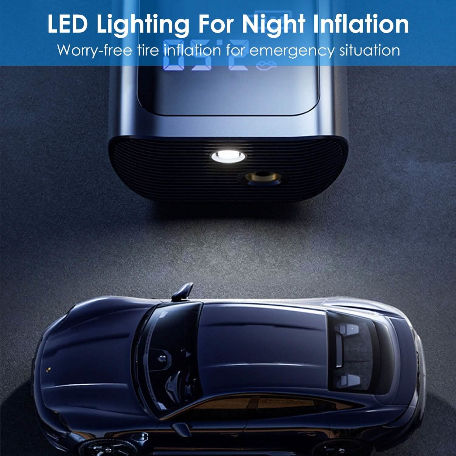 Car Tire Inflator Corded with LED Light DailySale