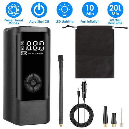 Car Tire Inflator Corded with LED Light DailySale