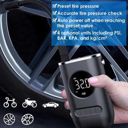 Car Tire Inflator Pump Portable 150 PSI with LED Light DailySale