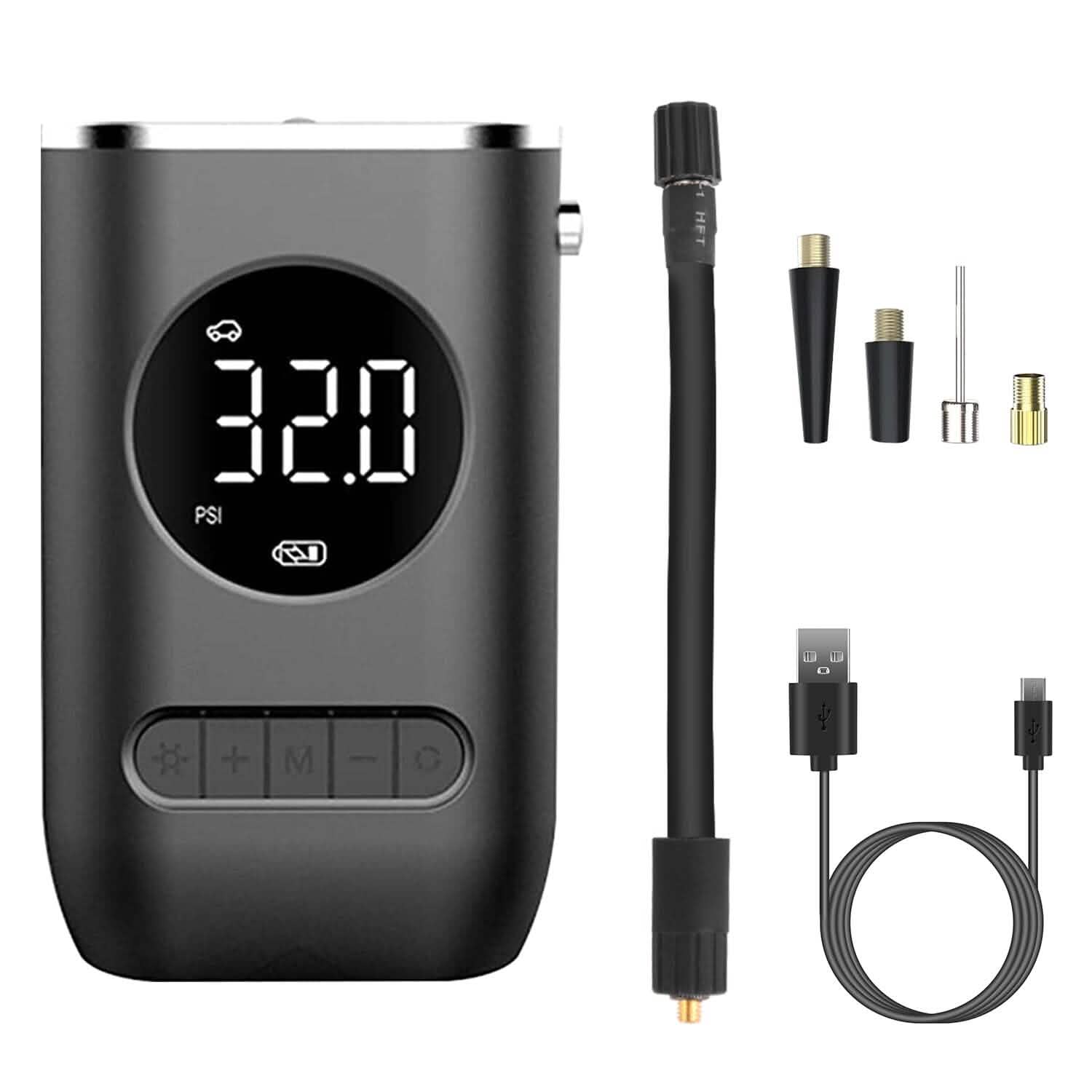 Car Tire Inflator Pump Portable 150 PSI with LED Light DailySale