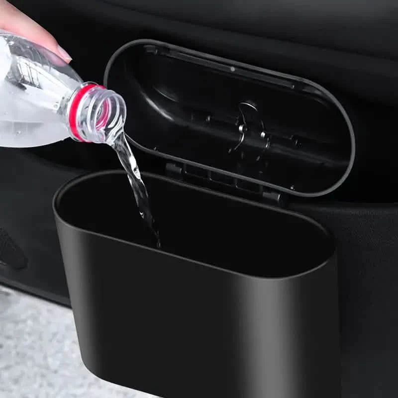 Car Trash Can with Lid Hanging Vehicle Garbage Organizer DailySale