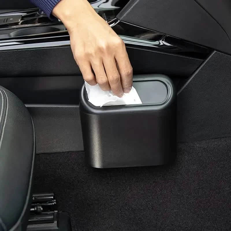 Car Trash Can with Lid Hanging Vehicle Garbage Organizer DailySale