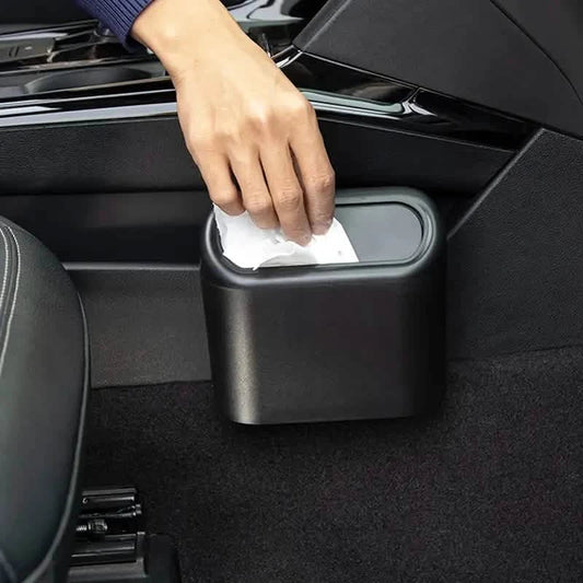 Car Trash Can with Lid Hanging Vehicle Garbage Organizer DailySale
