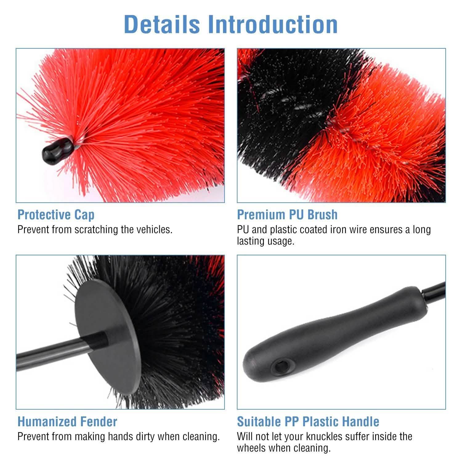 Car Wheel Brush Rims Tire Seat Engine Wash Cleaning Tool DailySale