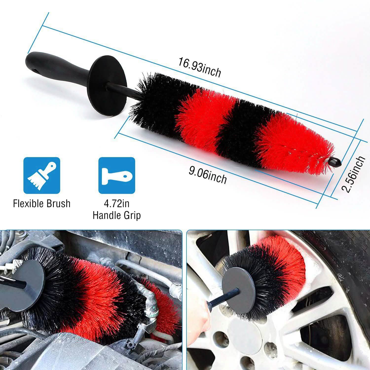 Car Wheel Brush Rims Tire Seat Engine Wash Cleaning Tool DailySale