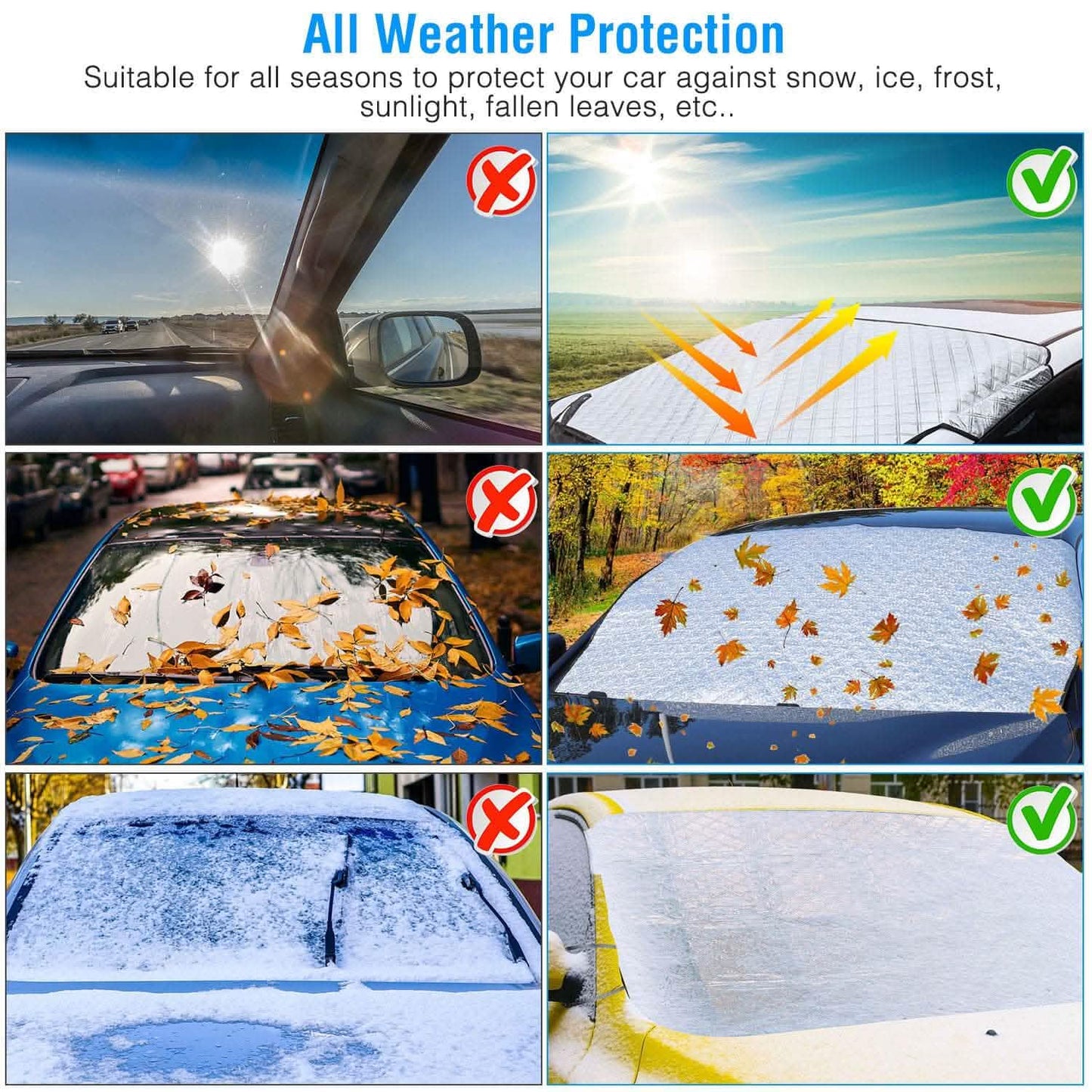Car Windshield Snow Cover Wind-Proof Magnetic DailySale