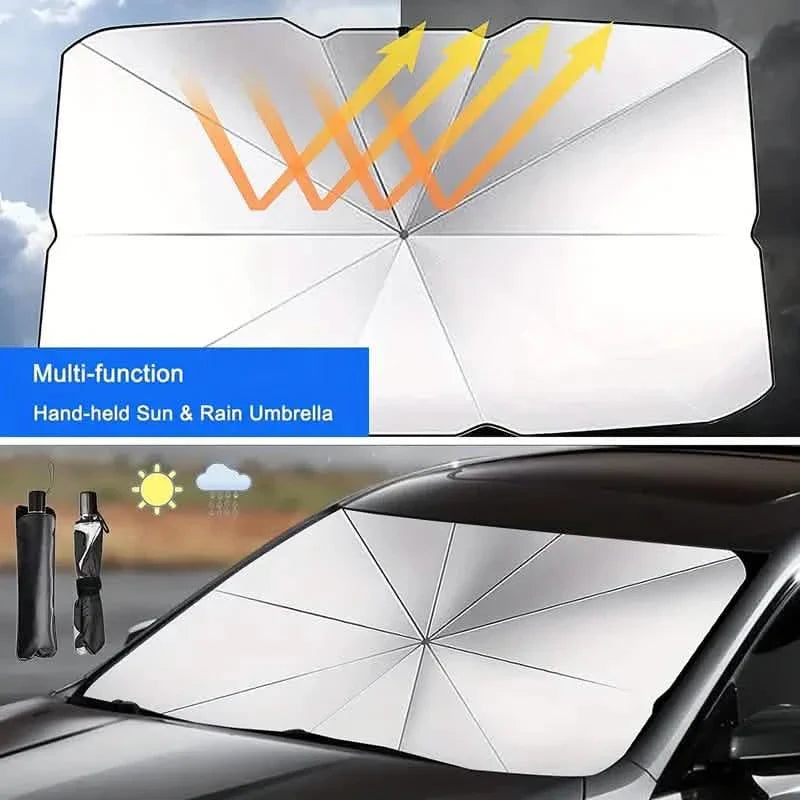 Car Windshield Sun Shade UV Rays and Heat Sun Visor Protector Foldable Reflector Umbrella DailySale