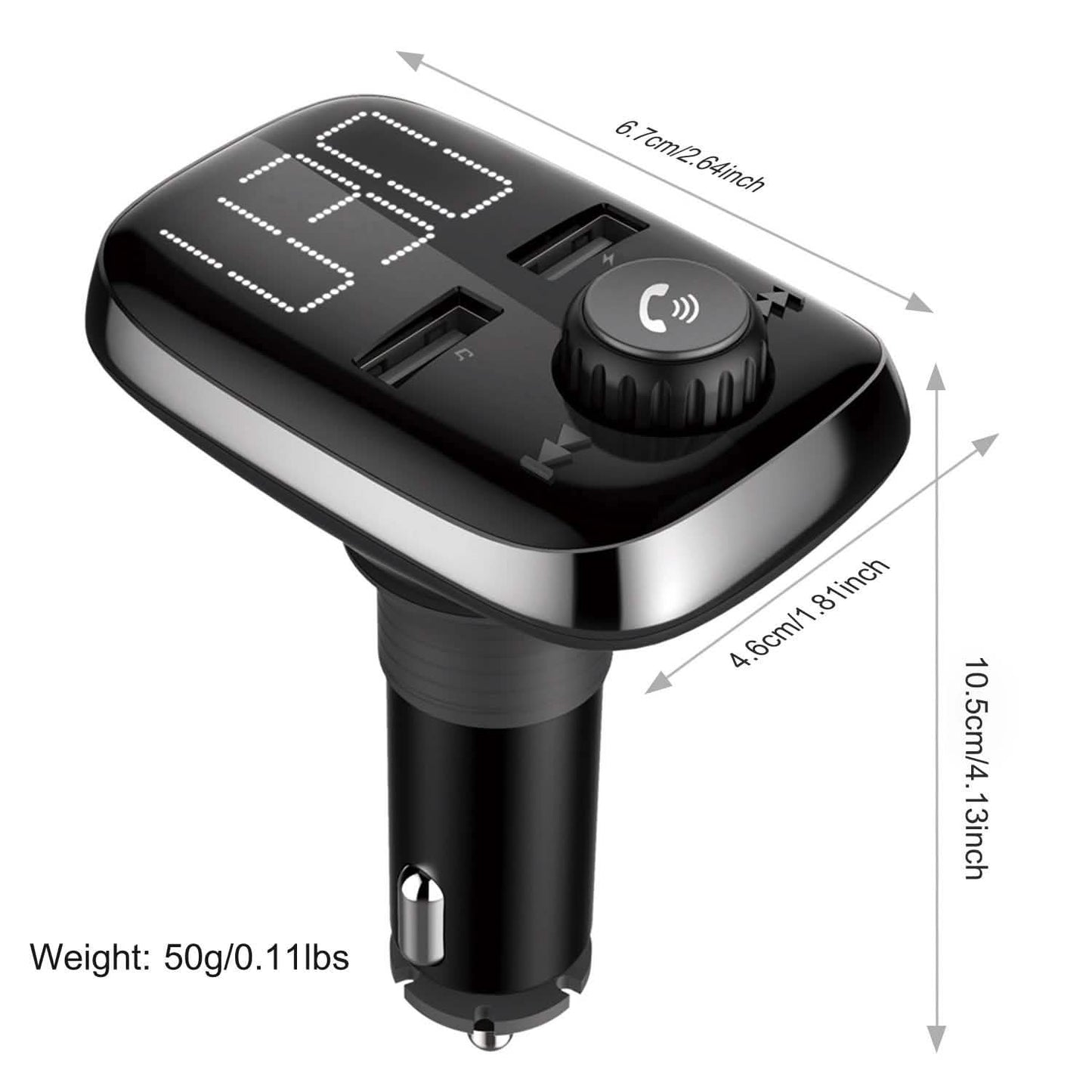 Car Wireless FM Transmitter Dual USB Charger DailySale