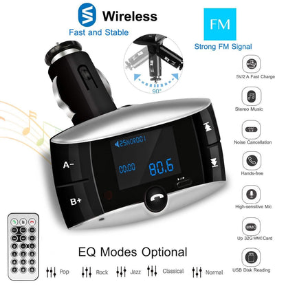 Car Wireless FM Transmitter USB Charger Hands-free Call MP3 Player DailySale