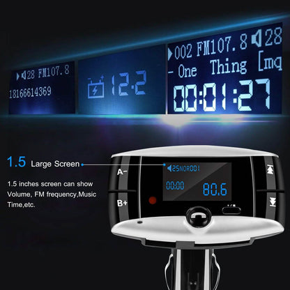 Car Wireless FM Transmitter USB Charger Hands-free Call MP3 Player DailySale