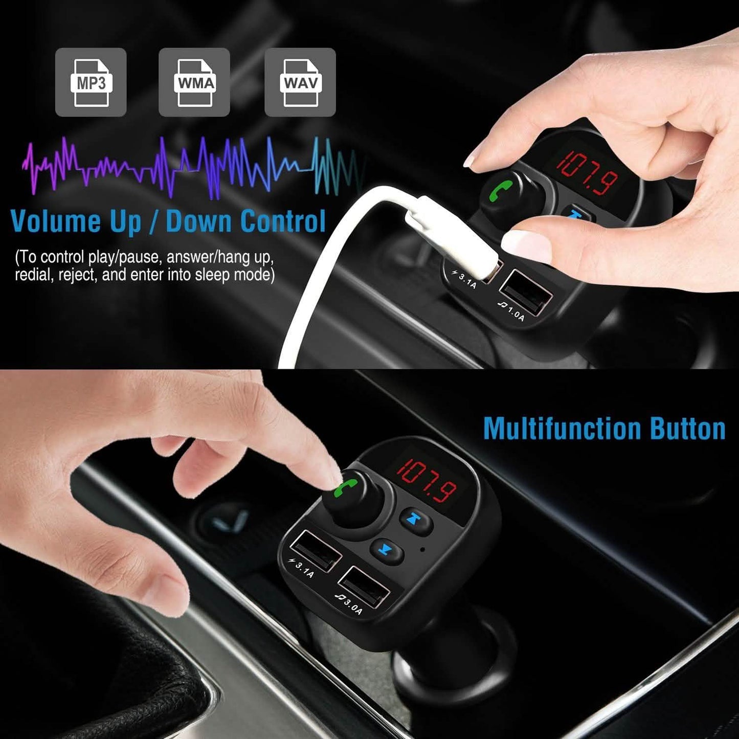 Car Wireless V5.1 FM Transmitter DailySale