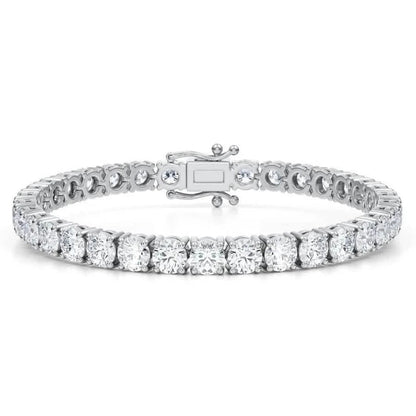 Round Lab-Grown Diamond 17.00 Carat 7" Tennis Bracelet in 14K White Gold D VS DailySale