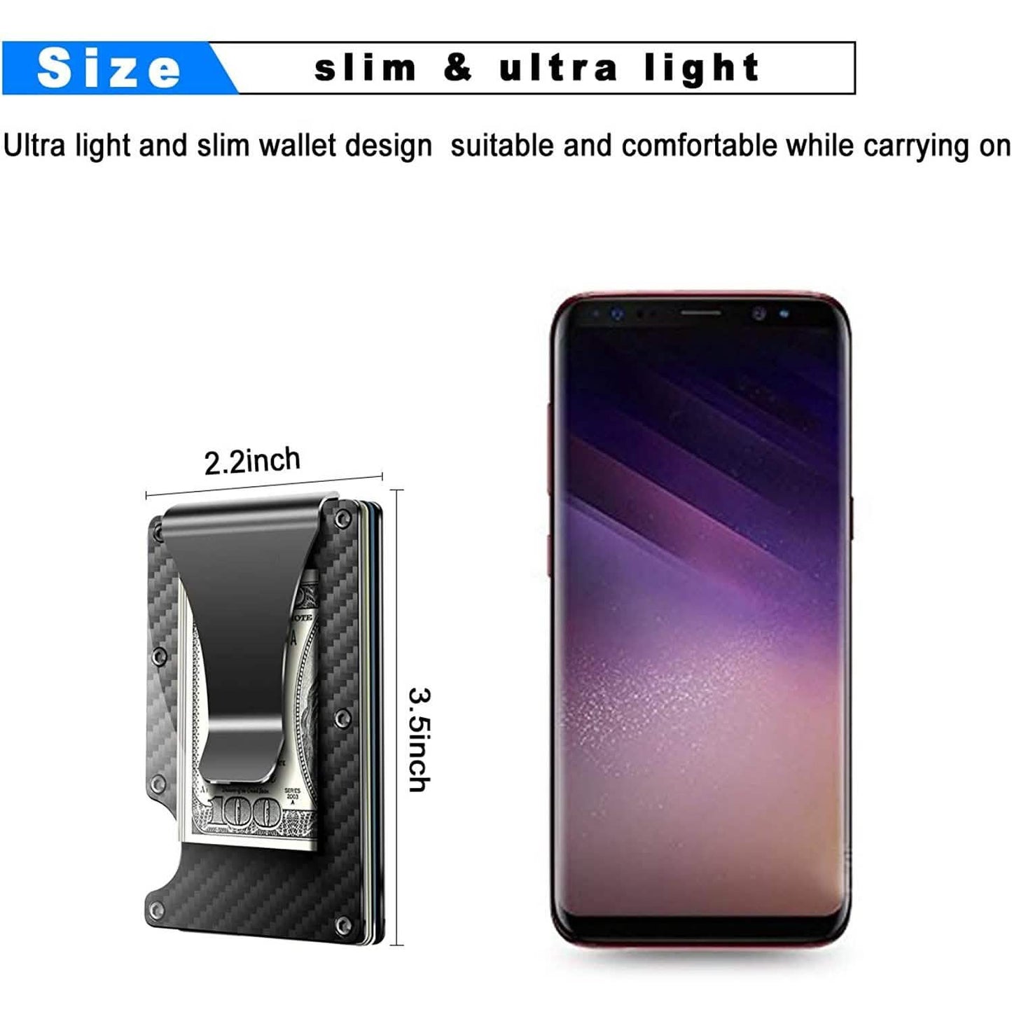 Carbon Fiber Money Clip Wallet with RFID Blocking DailySale
