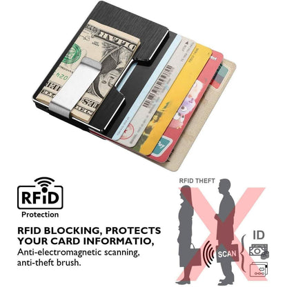 Carbon Fiber Pocket Money Clip Wallet with RIFD Card Blocking DailySale