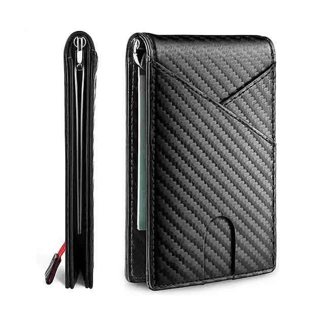 Carbon Fiber Rfid Men Wallets Bi-fold Vallet Billfold DailySale