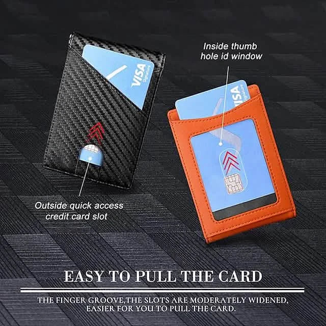 Carbon Fiber Rfid Men Wallets Bi-fold Vallet Billfold DailySale