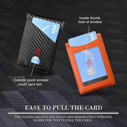 Carbon Fiber Rfid Men Wallets Bi-fold Vallet Billfold DailySale