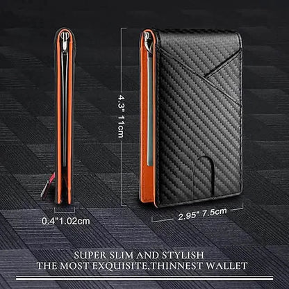 Carbon Fiber Rfid Men Wallets Bi-fold Vallet Billfold DailySale