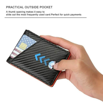 Carbon Fiber Rfid Men Wallets Bi-fold Vallet Billfold DailySale