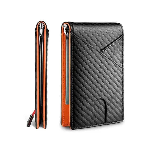 Carbon Fiber Rfid Men Wallets Bi-fold Vallet Billfold DailySale