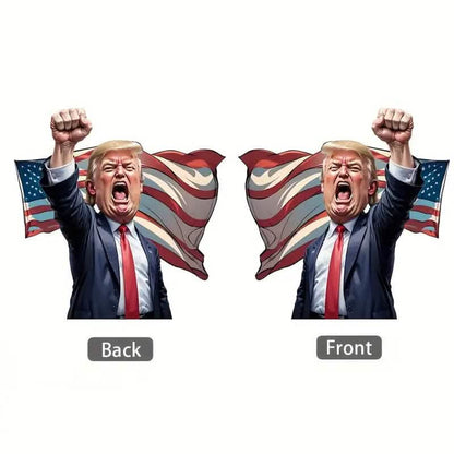 Caricature Style Trump Shouting Make America Great Again Acrylic Christmas Decorations DailySale