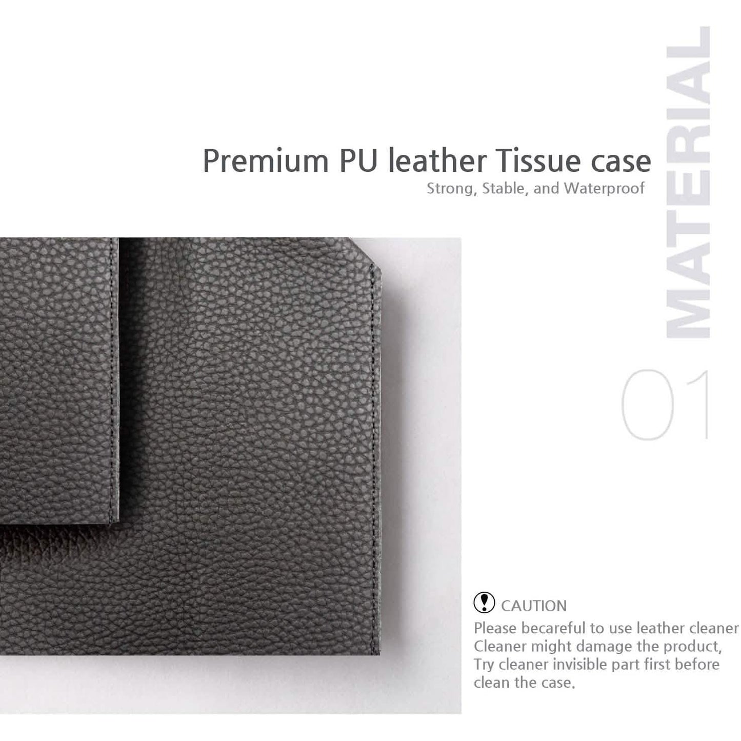 Carrotez Modern PU Leather Square Tissue Box Holder DailySale