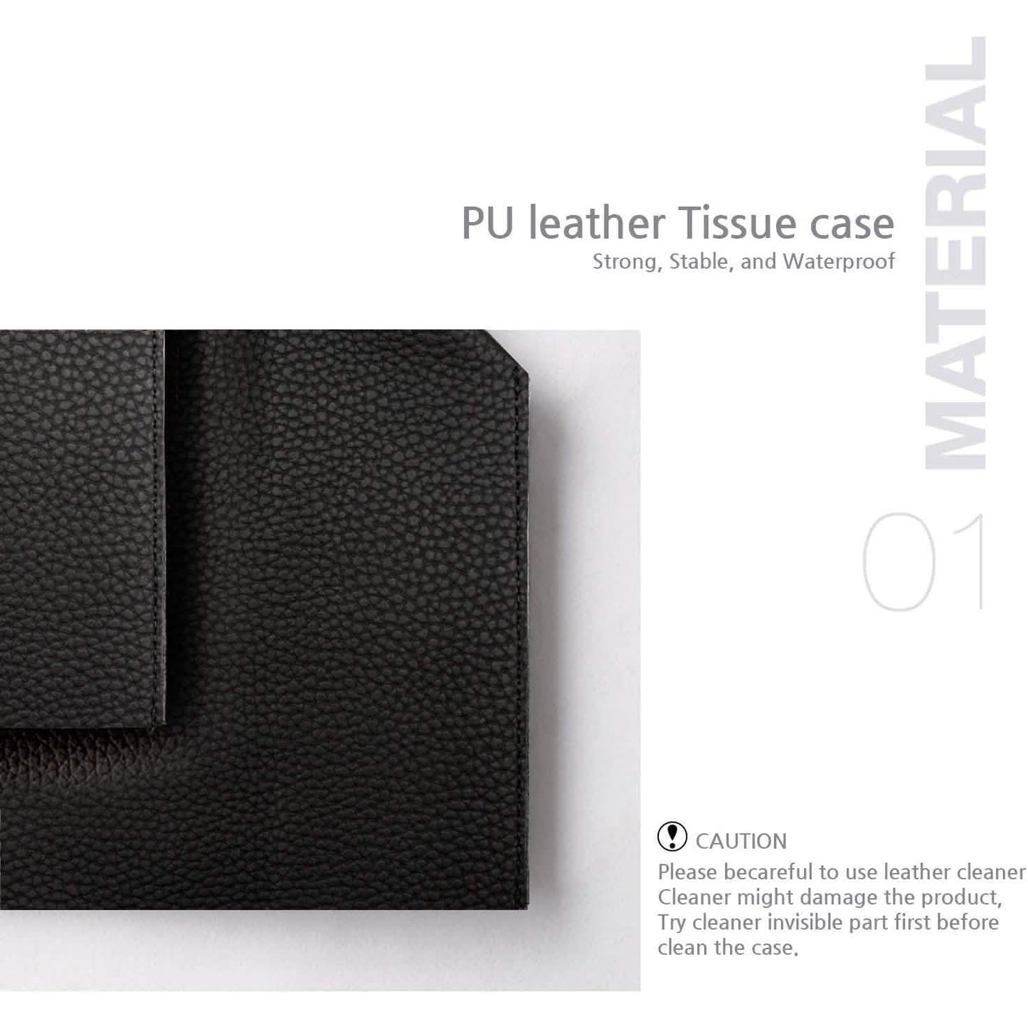 Carrotez Modern PU Leather Square Tissue Box Holder DailySale