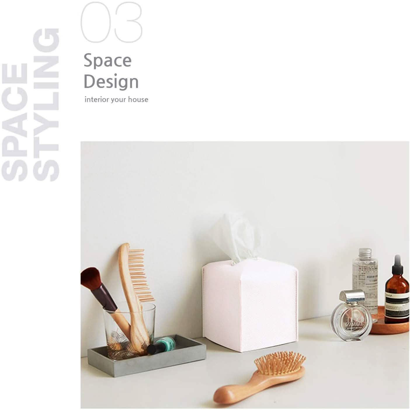 Carrotez Modern PU Leather Square Tissue Box Holder DailySale