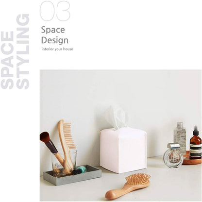 Carrotez Modern PU Leather Square Tissue Box Holder DailySale