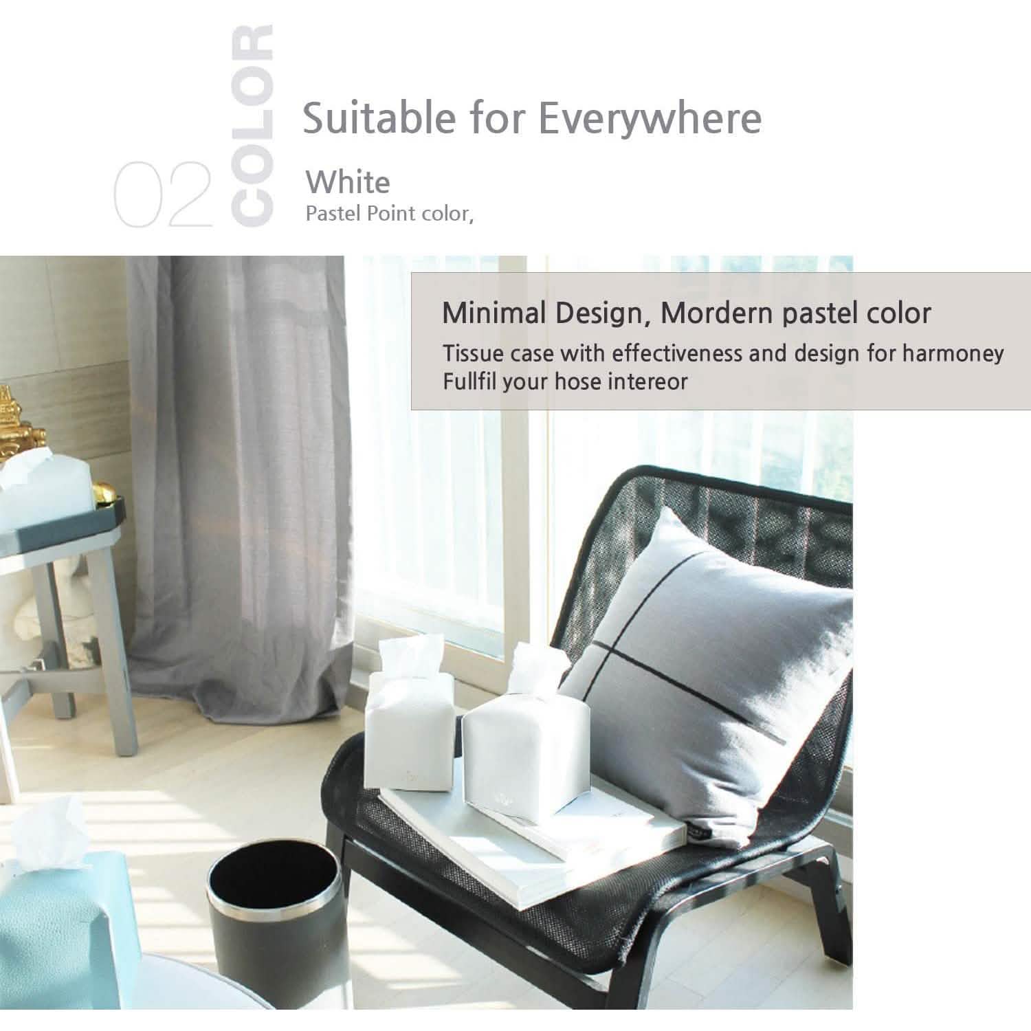 Carrotez Modern PU Leather Square Tissue Box Holder DailySale
