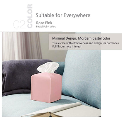 Carrotez Modern PU Leather Square Tissue Box Holder DailySale