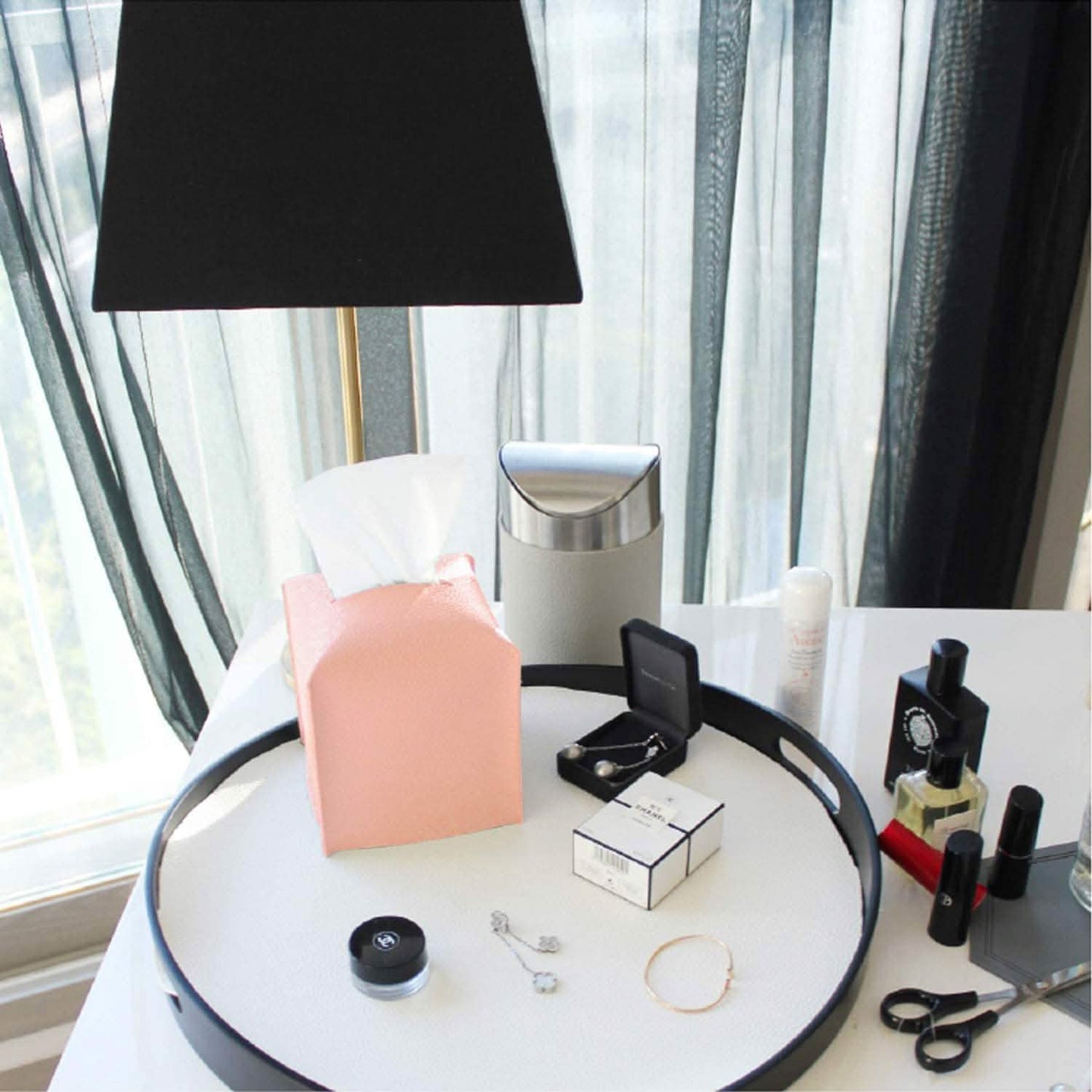 Carrotez Modern PU Leather Square Tissue Box Holder DailySale