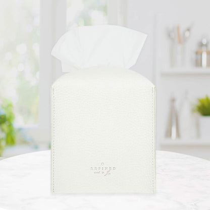 Carrotez Modern PU Leather Square Tissue Box Holder DailySale
