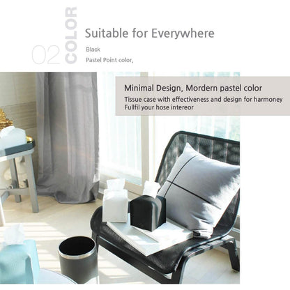 Carrotez Modern PU Leather Square Tissue Box Holder DailySale