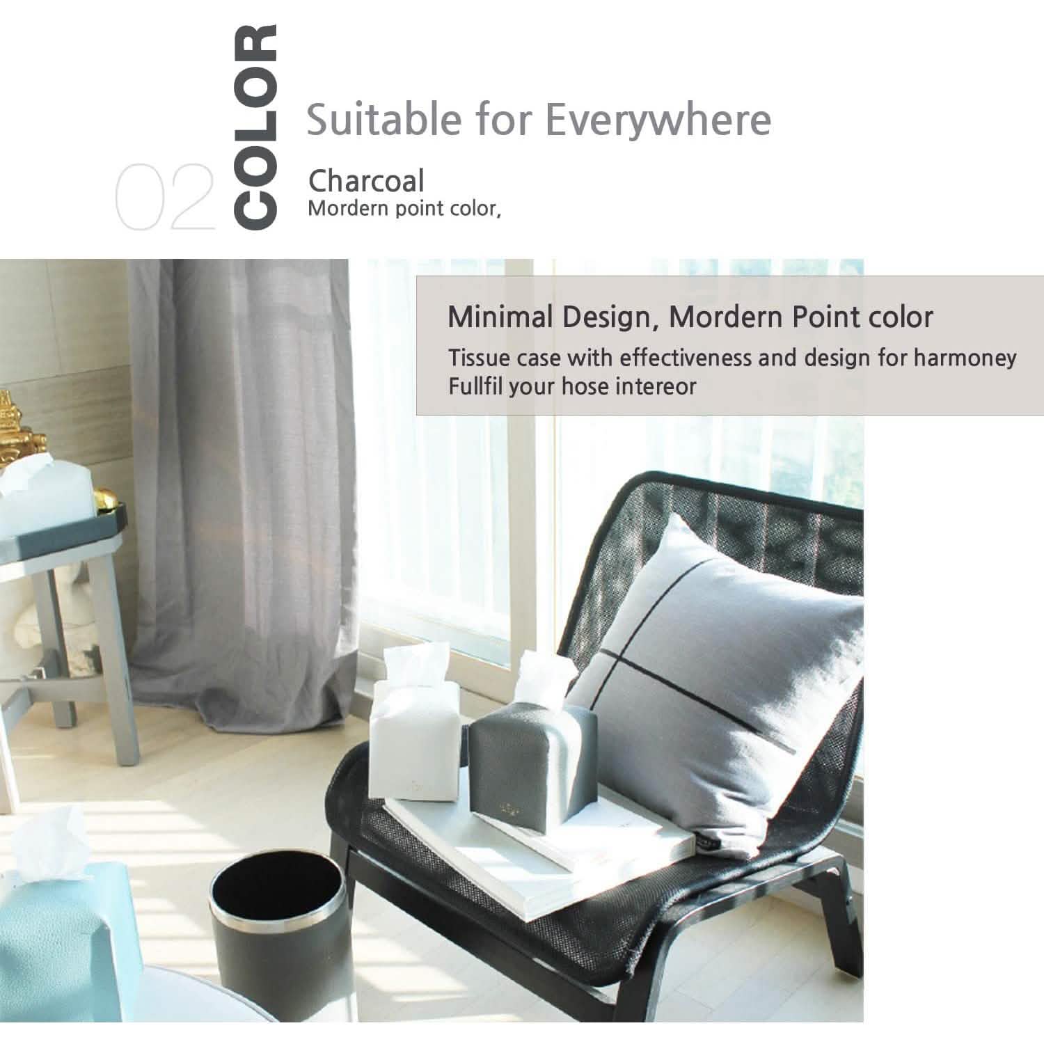 Carrotez Modern PU Leather Square Tissue Box Holder DailySale