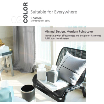 Carrotez Modern PU Leather Square Tissue Box Holder DailySale