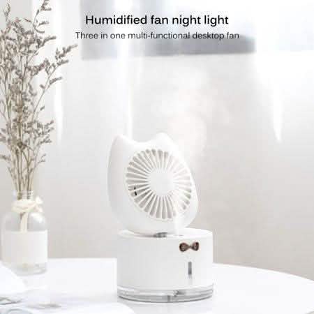 Cartoon Cat Fan Humidifier USB Charging Desktop Mute Hydrating Humidifier DailySale