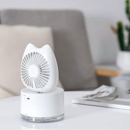 Cartoon Cat Fan Humidifier USB Charging Desktop Mute Hydrating Humidifier DailySale