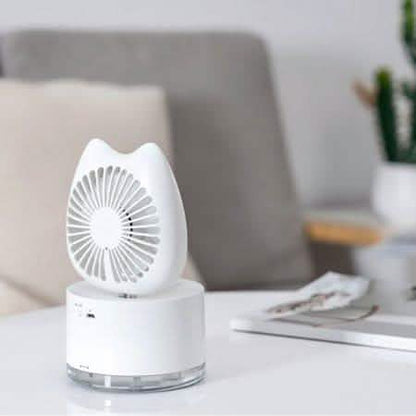 Cartoon Cat Fan Humidifier USB Charging Desktop Mute Hydrating Humidifier DailySale
