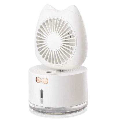 Cartoon Cat Fan Humidifier USB Charging Desktop Mute Hydrating Humidifier DailySale