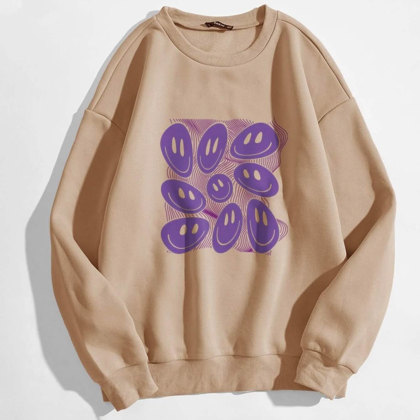 Cartoon Graphic Thermal Lined Oversized Sweatshirt DailySale